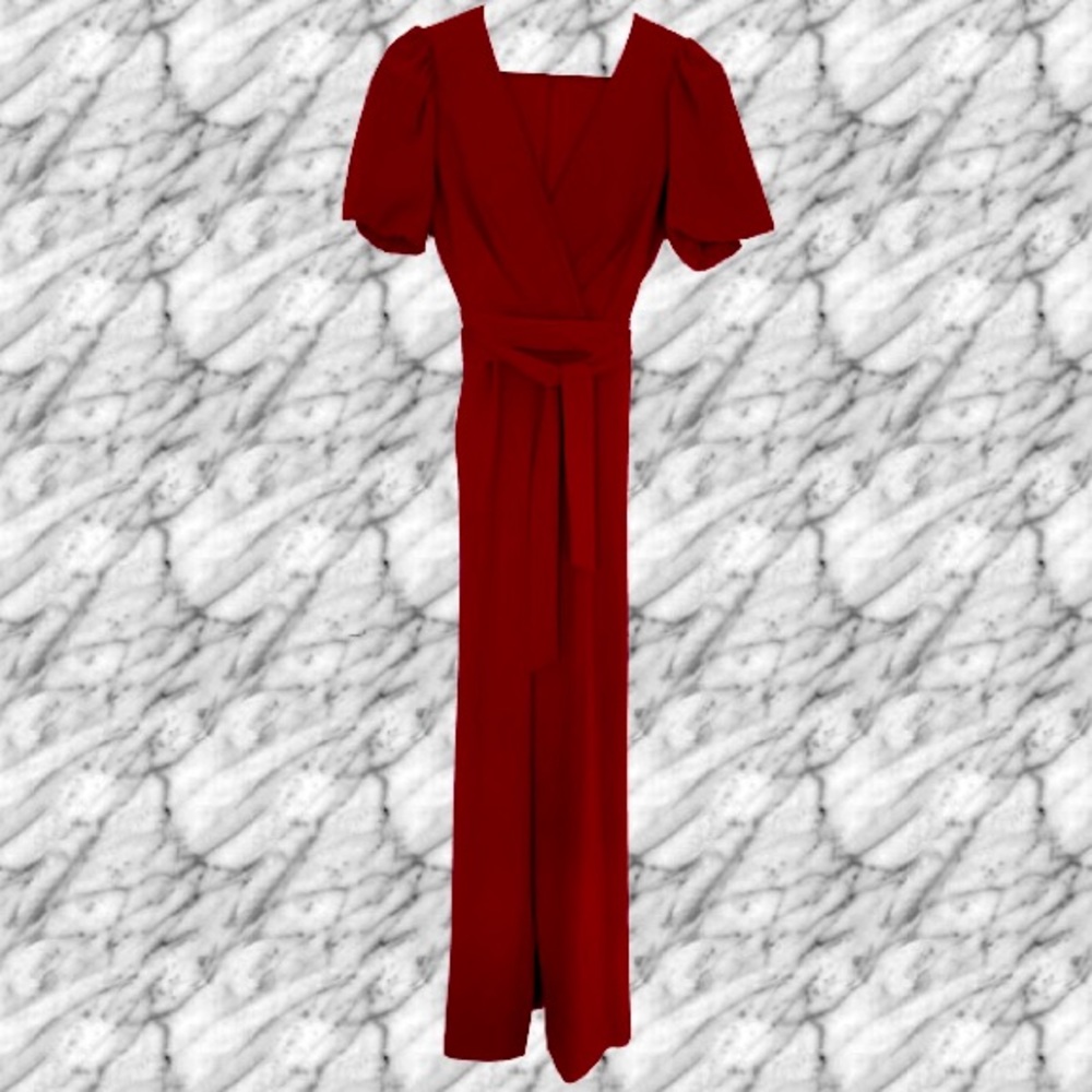Super chic red Julia Jordan jumpsuit!